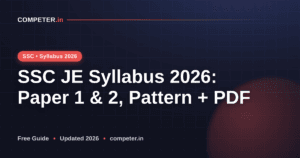SSC JE Syllabus 2026: Paper 1 & 2, Pattern + PDF