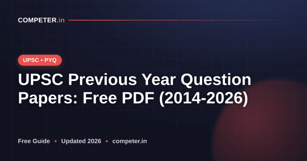 UPSC Previous Year Question Papers: Free PDF (2014-2026)