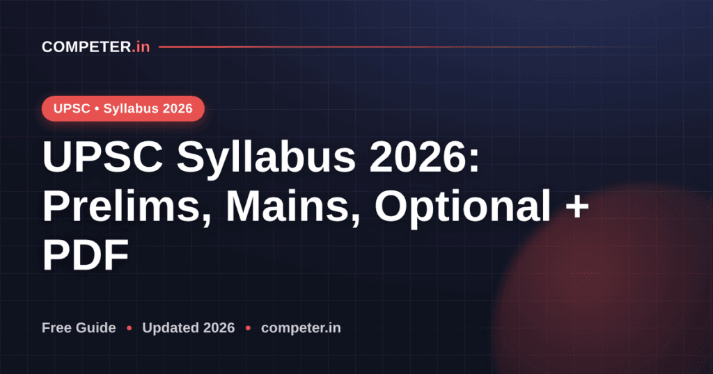 UPSC Syllabus 2026: Prelims, Mains, Optional + PDF