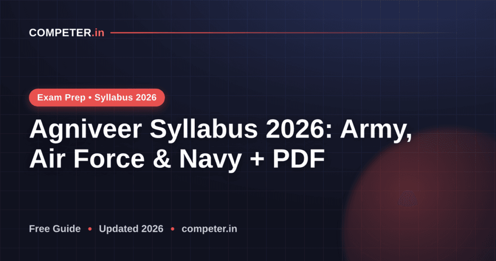 Agniveer Syllabus 2026: Army, Air Force & Navy + PDF