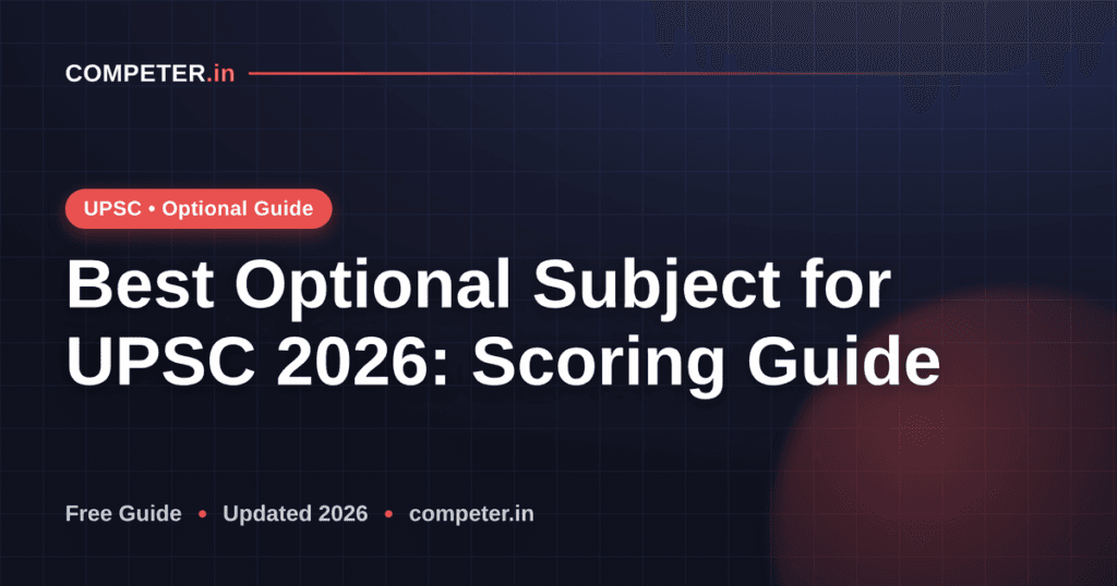 Best Optional Subject for UPSC 2026: Scoring Guide