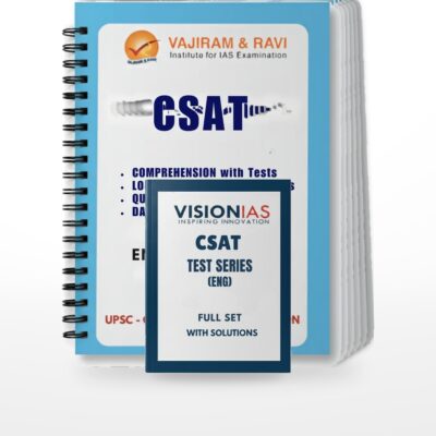UPSC CSAT Complete Combo | Vajiram CSAT Booklet Set + Vision IAS CSAT Test Series | English Medium