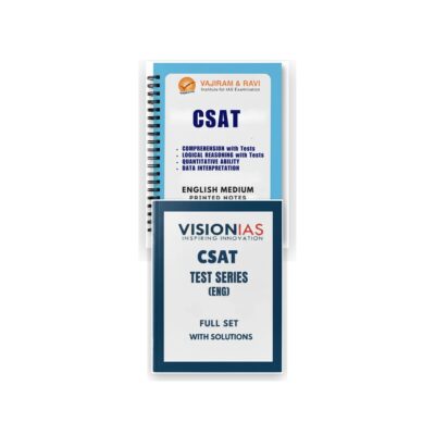 UPSC CSAT Complete Combo | Vajiram CSAT Booklet Set + Vision IAS CSAT Test Series | English Medium