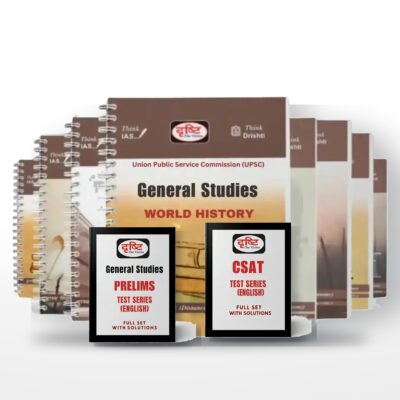 Drishti IAS UPSC 2025-26 Combo | GS Notes 27 Booklets + Prelims Test Series + CSAT Tests | English Medium