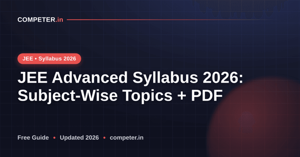 JEE Advanced Syllabus 2026: Subject-Wise Topics + PDF