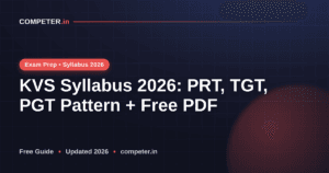KVS Syllabus 2026: PRT, TGT, PGT Pattern + Free PDF
