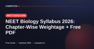 NEET Biology Syllabus 2026: Chapter-Wise Weightage + Free PDF