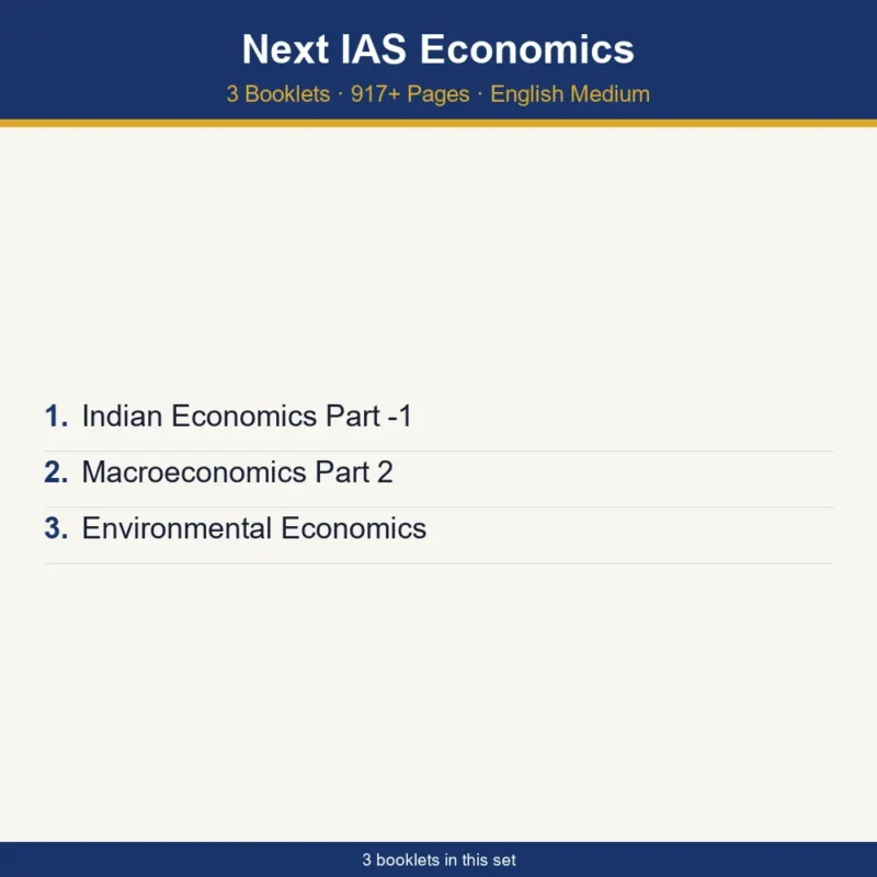 Next IAS Economics booklist - 3 booklets