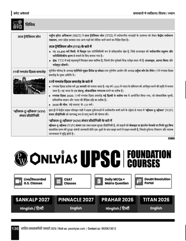 PW Only IAS Current Affairs sample page 5
