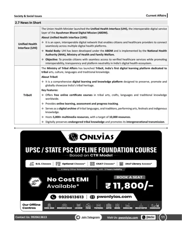 PW Only IAS Current Affairs sample page 2