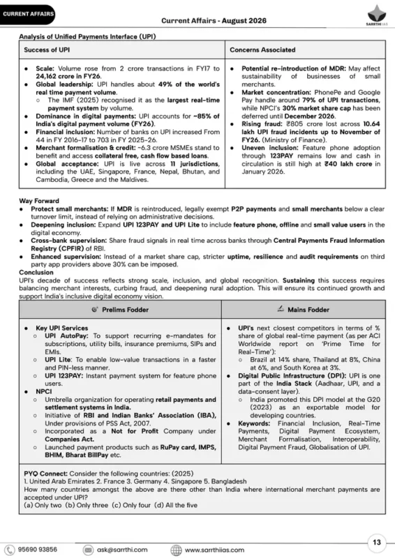 Saarthi IAS Current Affairs sample page 2