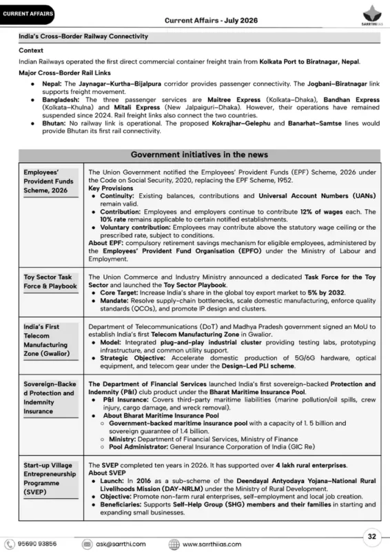 Saarthi IAS Current Affairs sample page 3