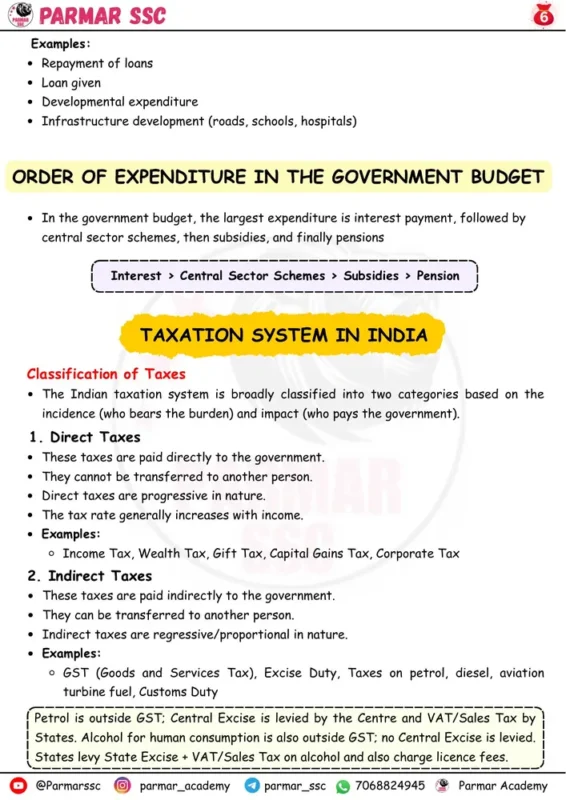 Parmar SSC GK Economy English notes sample page 4