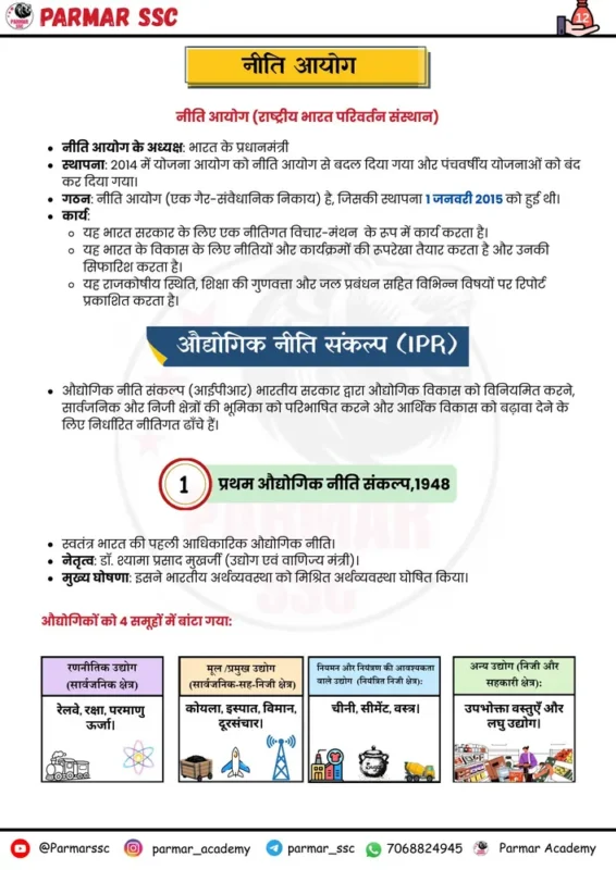 Parmar SSC GK Economy Hindi notes sample page 8