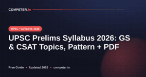 UPSC Prelims Syllabus 2026: GS & CSAT Topics, Pattern + PDF