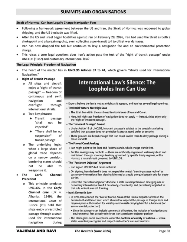 Vajiram and Ravi Current Affairs sample page 5