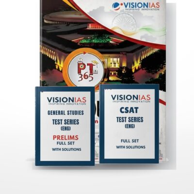 Vision IAS UPSC Prelims Final Revision Combo | PT 365 Complete Set + Prelims Test Series + CSAT Tests | English Medium