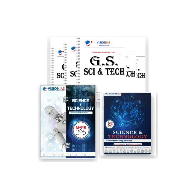 Vision IAS Science and Technology Complete Combo | Static Notes + PT 365 + Mains 365 | English Medium